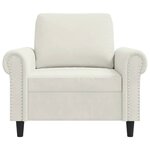 vidaXL Fauteuil Crème 60 cm Velours