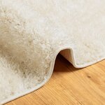 vidaXL Tapis ISTAN à poils longs aspect brillant crème 160x230 cm