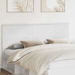 vidaXL Tête de lit Blanc brillant 200 cm Bois d'ingénierie