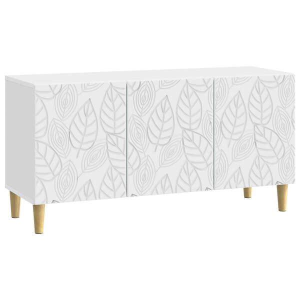 vidaXL Meuble TV 99 x 34 5 x 50 cm Blanc Bois d'ingénierie