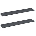 vidaXL Étagère flottante 2 Pièces Anthracite 60 x 8 5 x 2 5 cm Acier