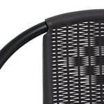 vidaXL Chaises de jardin lot de 6 Rotin plastique et acier 110 kg
