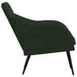 vidaXL Fauteuil Vert foncé 63x76x80 cm Velours