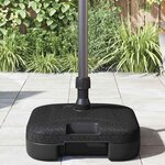vidaXL Base de parasol extérieur Noir 45 x 45 x 29.5 cm Plastique