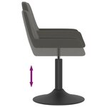 vidaXL Tabouret de bar Gris foncé Velours