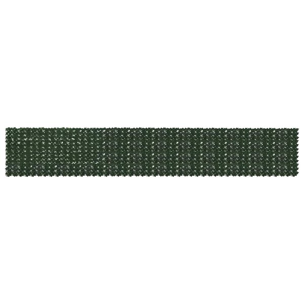 vidaXL Écran de balcon avec feuilles Vert foncé 600 x 100 cm