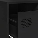 vidaXL Meuble TV noir 202x39x43 5 cm acier laminé à froid