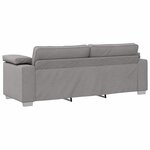 vidaXL Canapé avec coussin Gris nuage 219 x 77 x 82 cm tissu