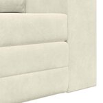 vidaXL Canapé-Lit Crème 148 x 71 x 83 cm Velours