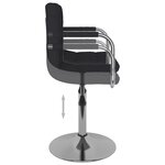 vidaXL Tabouret de bar Noir Tissu