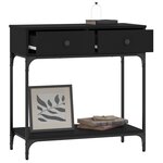vidaXL Table console noir 75x34 5x75 cm bois d'ingénierie