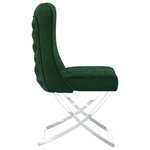 vidaXL Chaise de salle à manger Vert foncé 53x52x98 cm Velours et inox