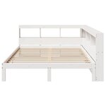 vidaXL Lit bibliothèque sans matelas blanc 150x200 cm bois pin massif