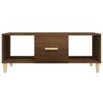 vidaXL Table basse chêne marron 102x50x40 cm bois d'ingénierie