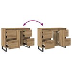 vidaXL Armoire de lavabo de salle de bain chêne artisanal 65x33x60 cm