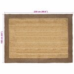 vidaXL Tapis de surface Gris 160 x 230 cm Jute