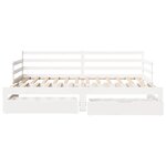 vidaXL Lit de jour avec gigogne et tiroirs sans matelas blanc 90x200cm