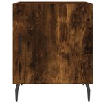 vidaXL Table de chevet chêne fumé 40x40x50 cm bois d'ingénierie