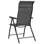 vidaXL Chaises pliables de jardin lot de 8 gris résine tressée