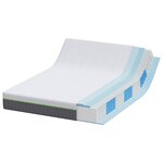 vidaXL Matelas Blanc  Gris 140 x 190 cm Mousse