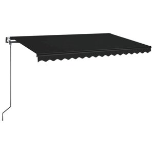 vidaXL Auvent rétractable automatique 400x350 cm Anthracite
