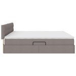 vidaXL Lit avec rangement et matelas Taupe 200 x 200 cm Velours