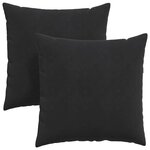 vidaXL Coussins de canapé 2 Pièces Noir 60 x 60 cm