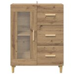 vidaXL Buffet Chêne artisanal 69 5 x 34 x 90 cm Bois d'ingénierie