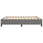 vidaXL Cadre de lit Gris foncé 200 x 200 cm Tissu