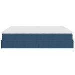 VidaXL Cadre de lit ottoman avec matelas bleu 180x200 cm tissu