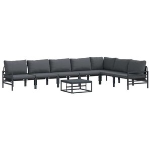 vidaXL Ensemble de canapé de jardin Anthracite Acier
