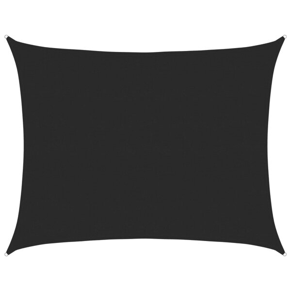vidaXL Voile d'ombrage 160 g/m² Noir 6x7 m PEHD