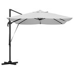vidaXL Parasol cantilever Roma avec LEDs  sable  352x251x265 cm  en aluminium.