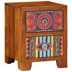 vidaXL Table de chevet 2 Pièces 35x35x45 cm bois d'acacia massif