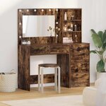 vidaXL Table de Toilette avec tiroir 2 Pièces Marron 78.5 x 41 x 135 cm