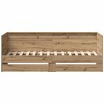 vidaXL Lit d'appoint Chêne artisanal 90 x 190 cm Bois d'ingénierie