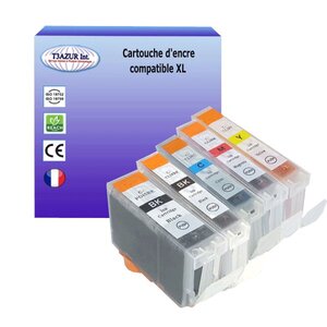 5 Cartouches compatibles avec Canon Pixma MP800, MP800R, MP 810, MP830, MP95, MP960 remplace Canon PGI-5, CLI-8 XL- T3AZUR