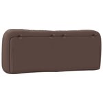 vidaXL Coussin de tête de lit marron 140 cm similicuir