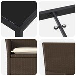 vidaXL Ensemble de salle à manger pour jardin 3 Pièces Marron Poly rotin
