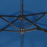 vidaXL Parasol de jardin à double tête bleu azuré 316x240 cm