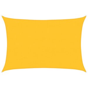 vidaXL Voile d'ombrage 160 g/m² rectangulaire jaune 4x6 m PEHD