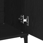 Buffet vidaXL Chêne noir Bois de chêne massif  Acier enduit de poudre