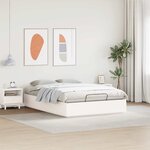 vidaXL Cadre de lit ottoman Blanc 120 x 200 cm Pin massif