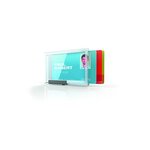 Lot de 10 Porte-cartes Push Box Trio Sans fixation pour 3 Cartes transparent DURABLE