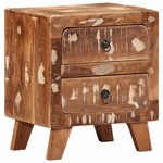 vidaXL Table de chevet 40x32x46 cm bois massif de récupération