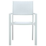 vidaXL Chaises de jardin lot de 4 Blanc Plastique Aspect de rotin