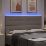 vidaXL Tête de lit LED avec des lumières à LED Taupe 180 cm Polyester