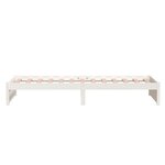 vidaXL Cadre de lit Blanc Bois massif 90x200 cm