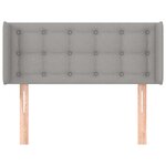 vidaXL Tête de lit avec oreilles Gris clair 103x16x78/88 cm Tissu