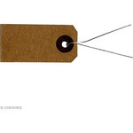 Etiquettes kraft 2x4cm + fil métallique 50 pièces